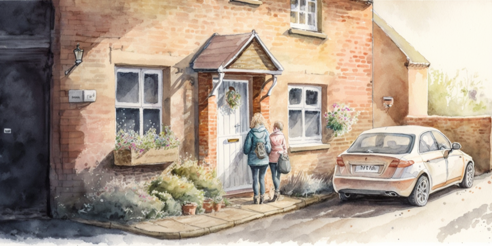 Who Provides Hourly Care? Carers getting out of car near house